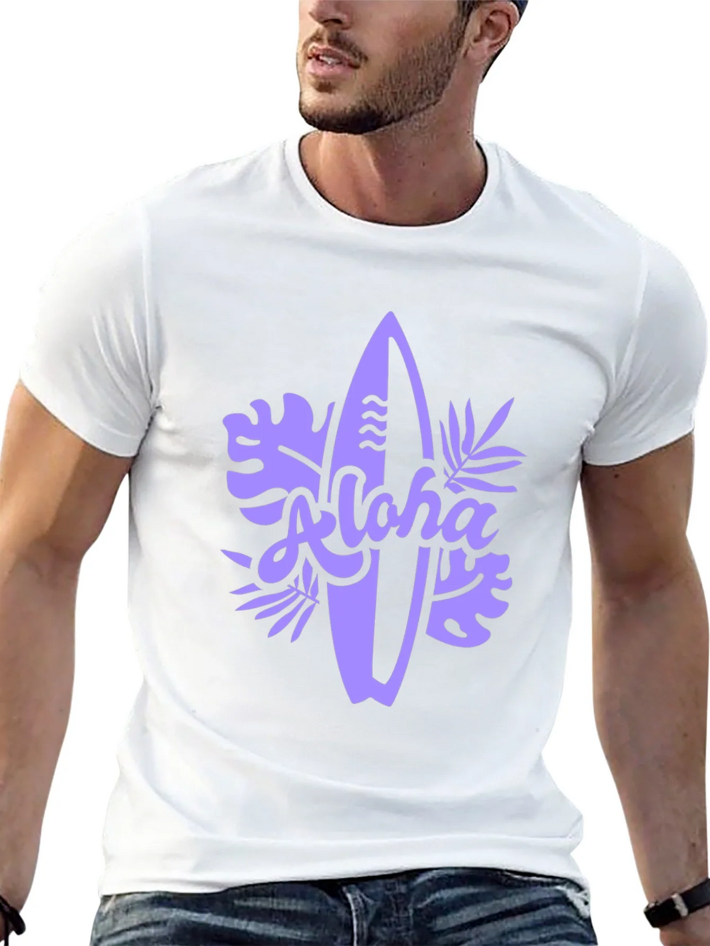 Aloha Surfboard Graphic Tee - Black Casual T-Shirt product image 12