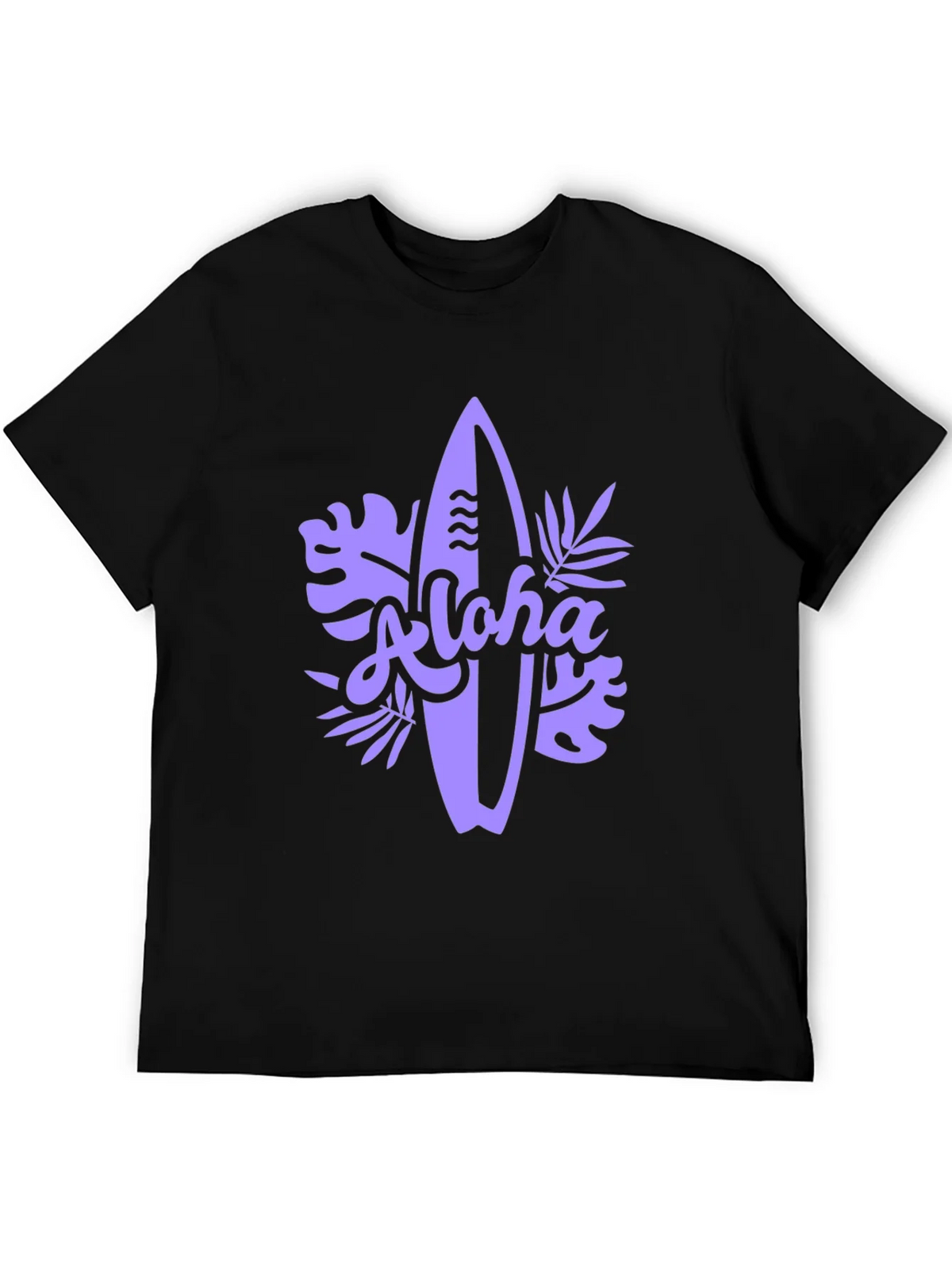Aloha Surfboard Graphic Tee - Black Casual T-Shirt product image 5