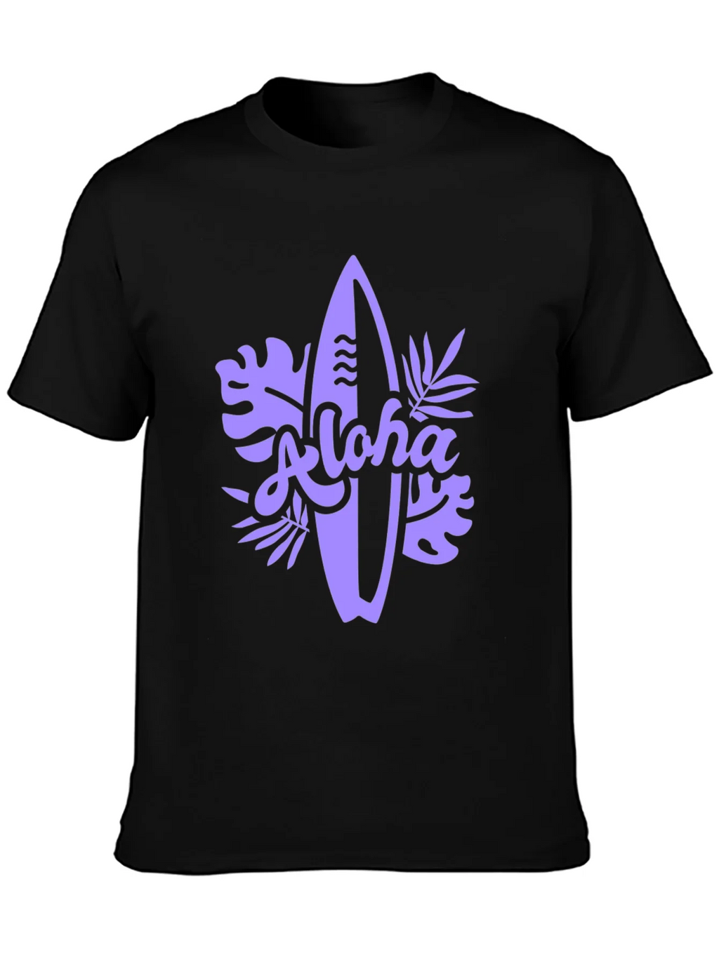 Aloha Surfboard Graphic Tee - Black Casual T-Shirt product image 3