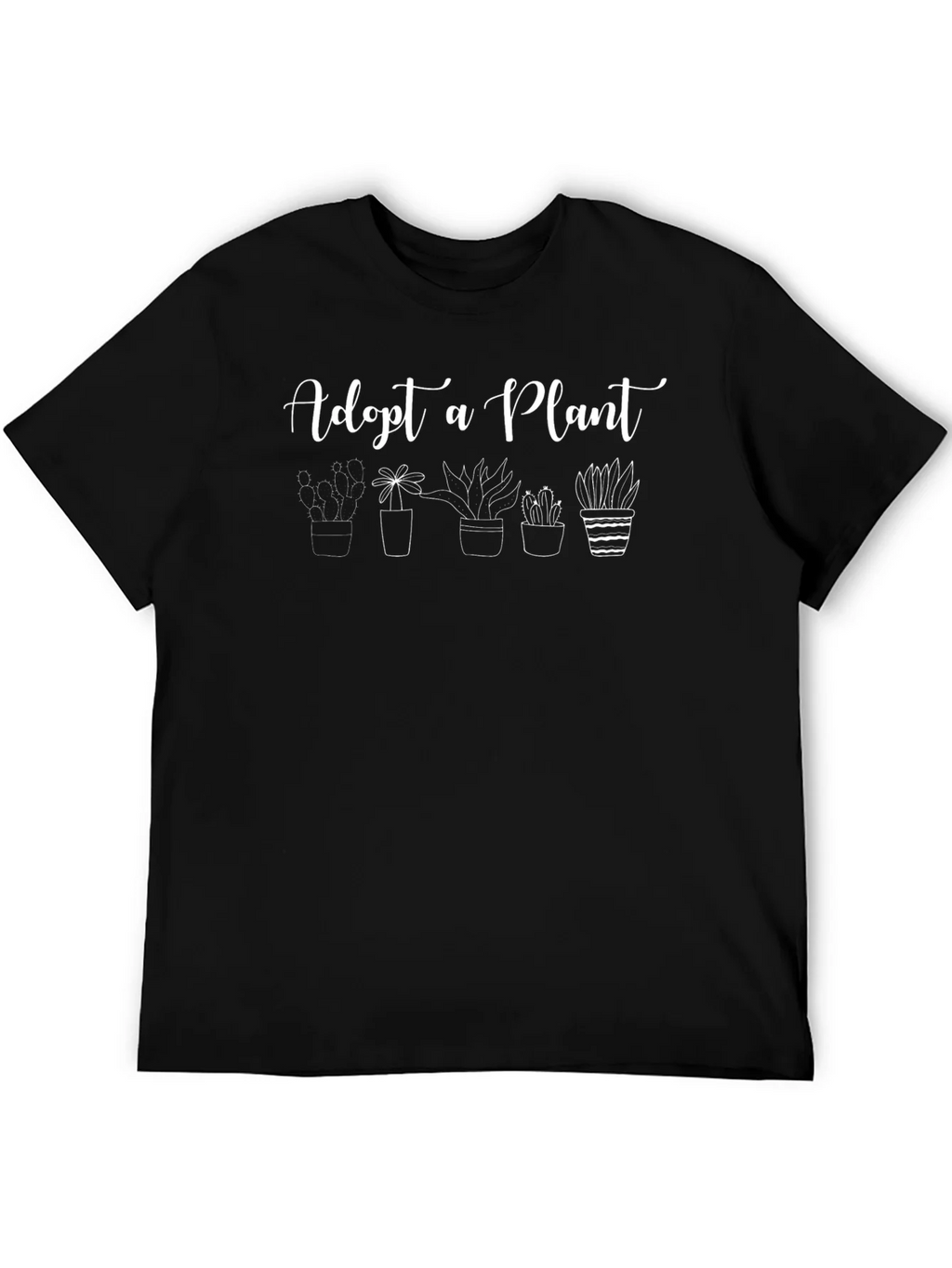 Adopt a Plant Graphic Tee Black Unisex Shirt product image 5