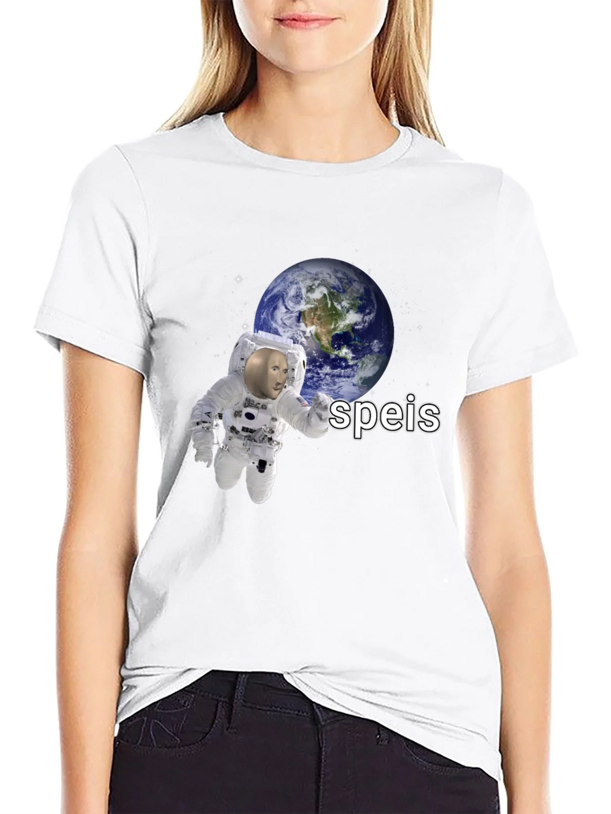 Speis Stonks Meme Astronaut T-Shirt product image 3