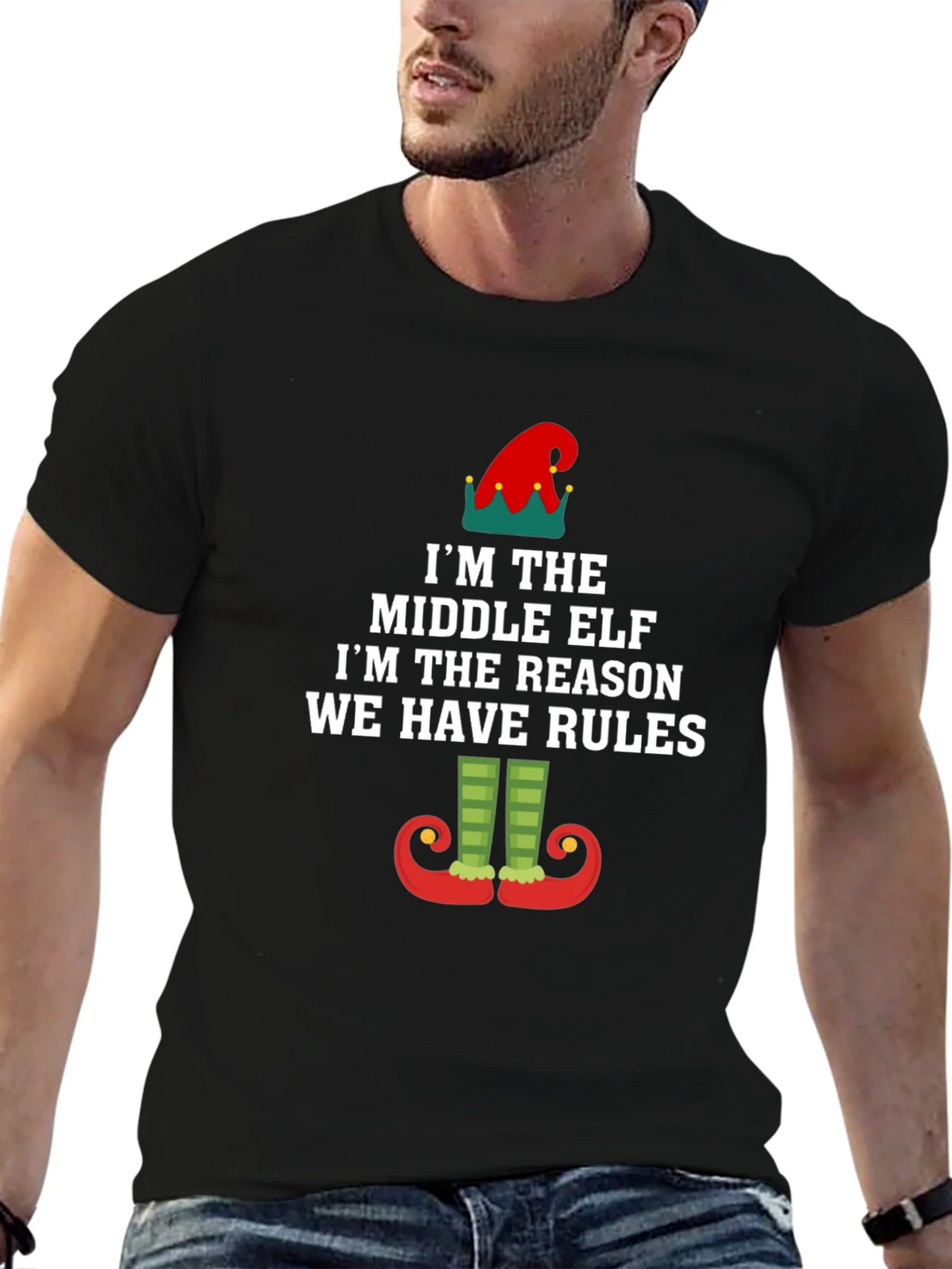 Middle Elf Rules T-Shirt - Funny Holiday Apparel product image 5
