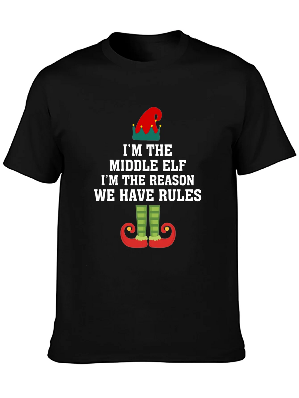 Middle Elf Rules T-Shirt - Funny Holiday Apparel product image 3