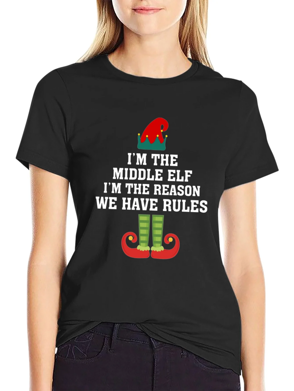 Middle Elf Rules T-Shirt - Funny Holiday Apparel product image 2