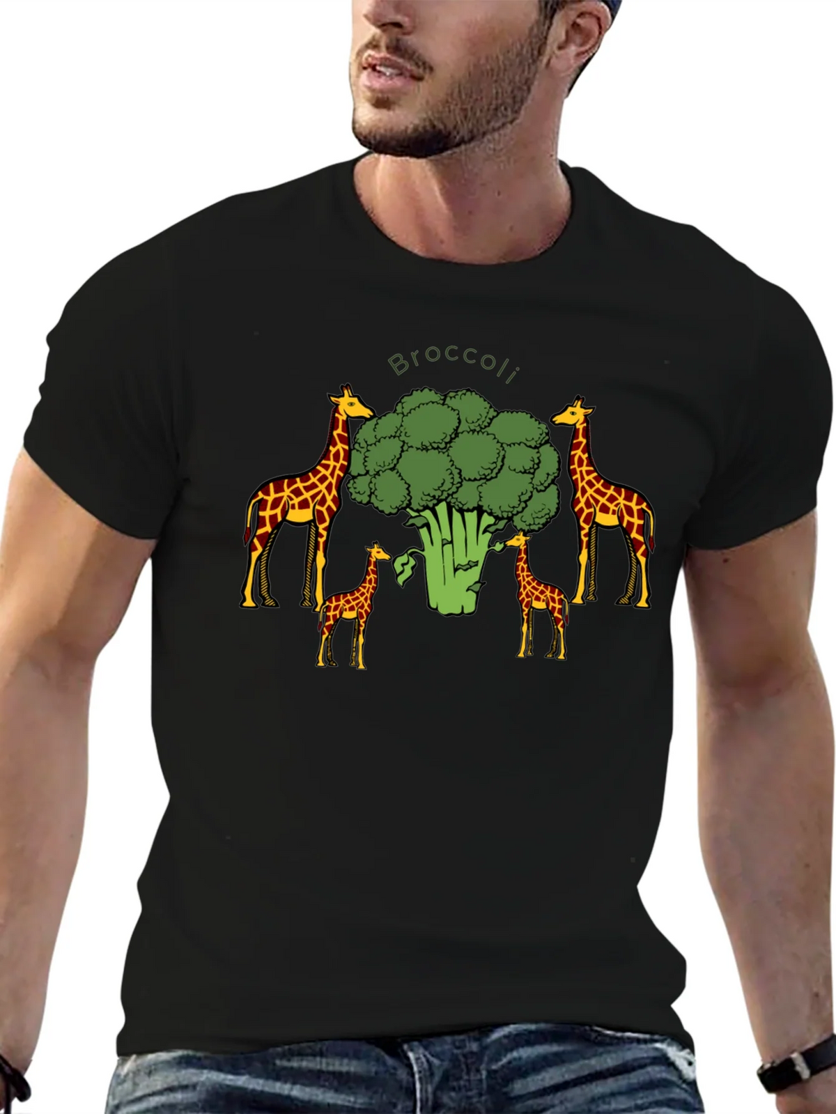 Broccoli Giraffe Graphic Tee product image 5