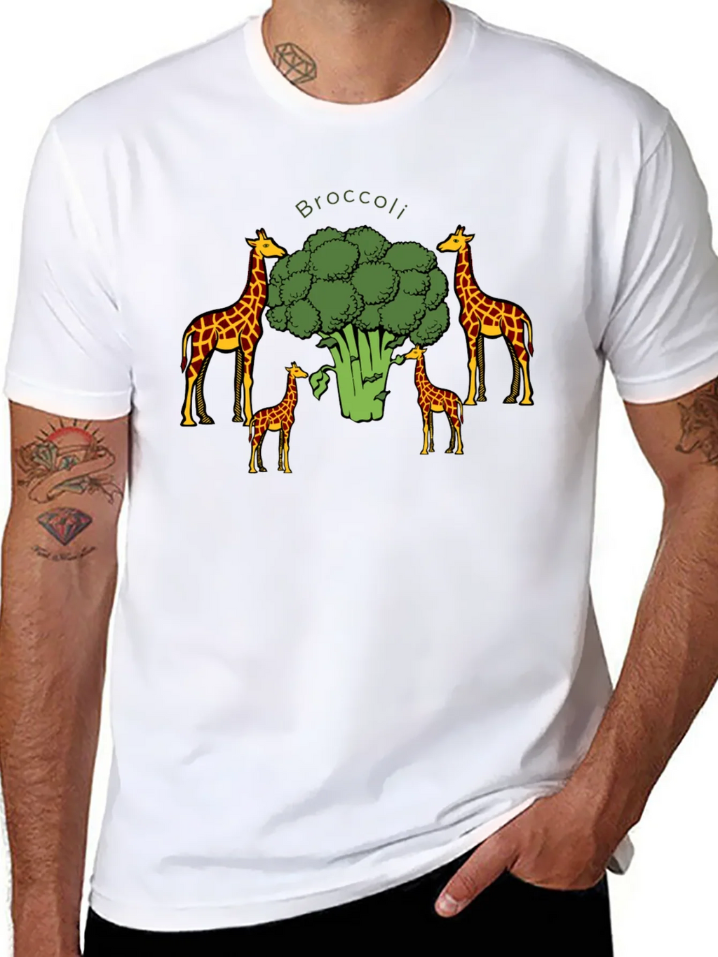 Broccoli Giraffe Graphic Tee product image 6