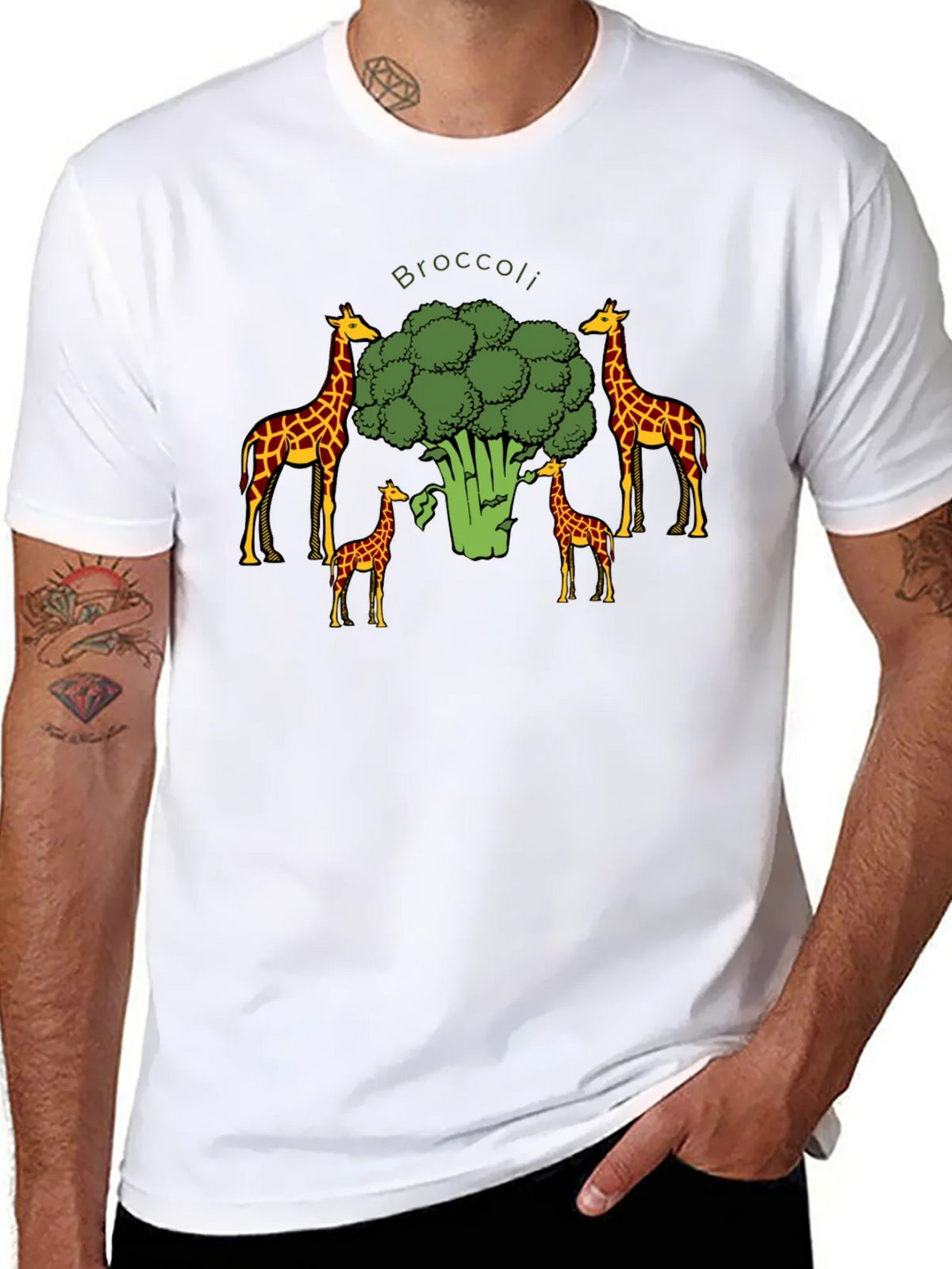 Broccoli Giraffe Graphic Tee product image 6