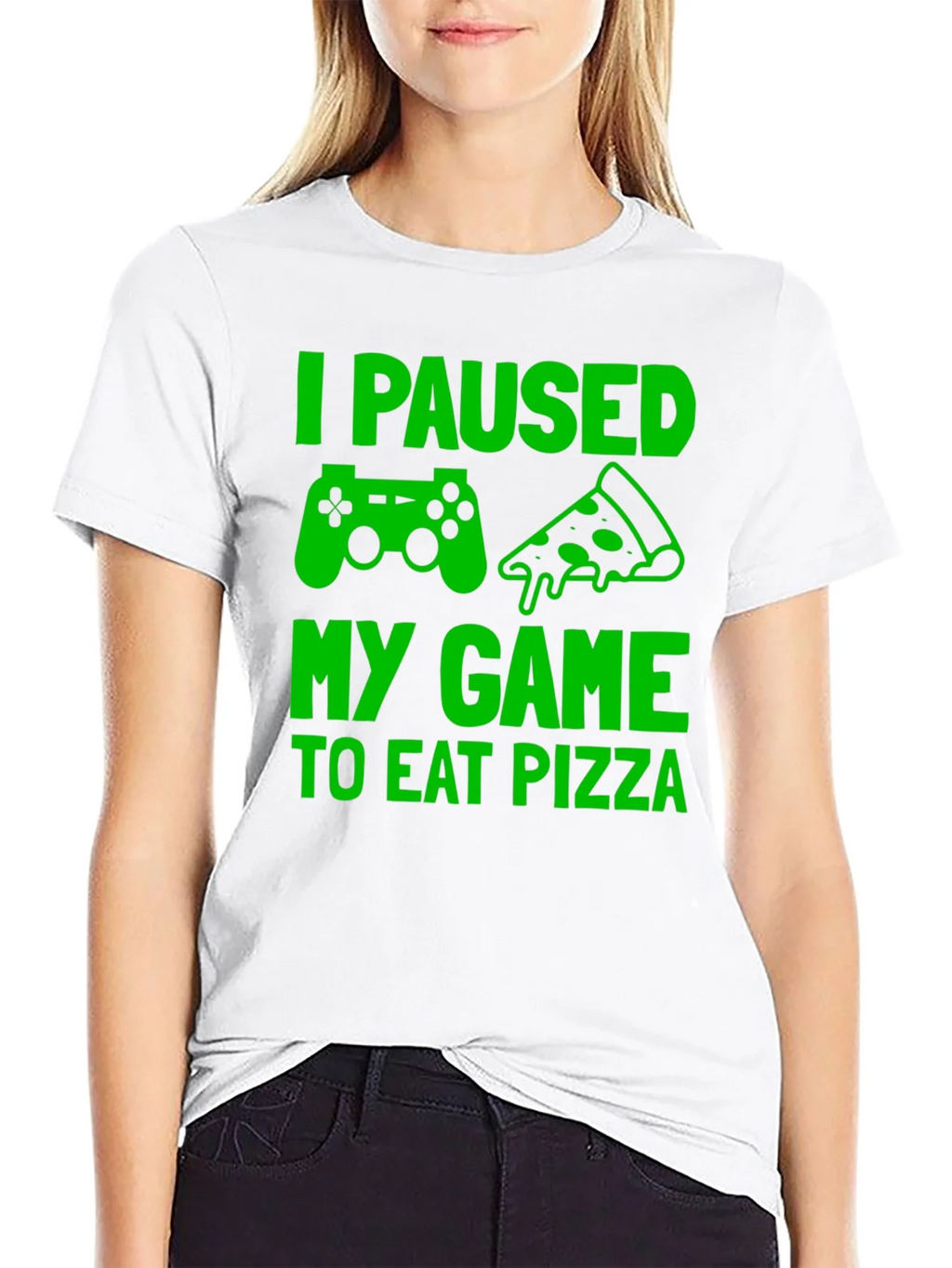 I Paused My Game to Eat Pizza Graphic Tee product image 8