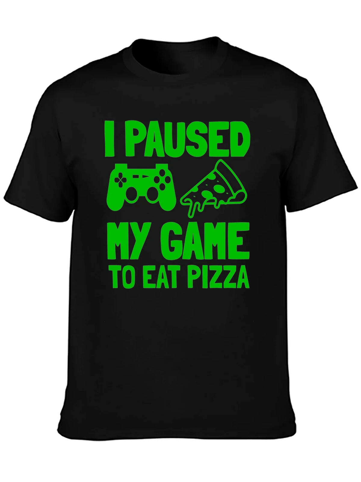 I Paused My Game to Eat Pizza Graphic Tee product image 3