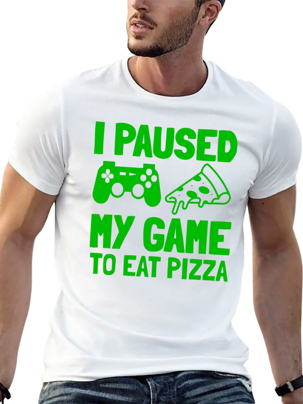I Paused My Game to Eat Pizza Graphic Tee product image 12