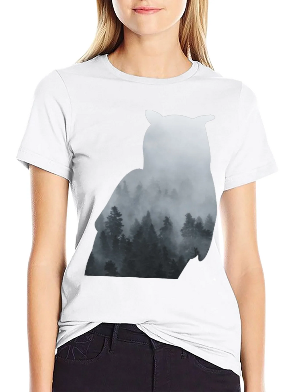 Owl Forest Silhouette Graphic Tee - Unisex product image 3