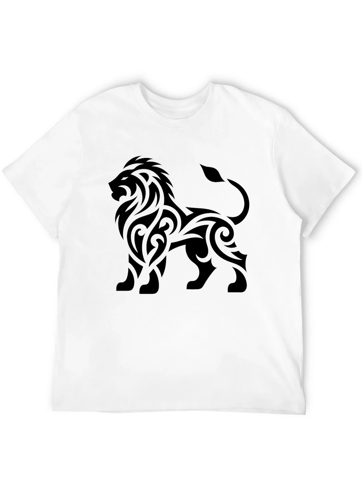 Lion Tribal Tattoo Black T-Shirt product image 11