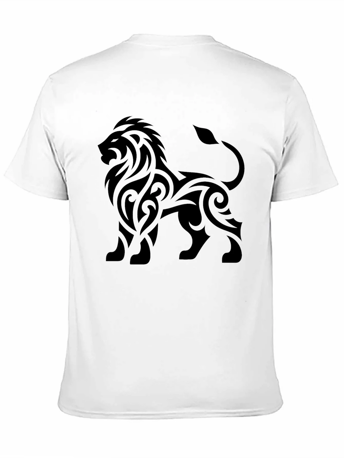 Lion Tribal Tattoo Black T-Shirt product image 10