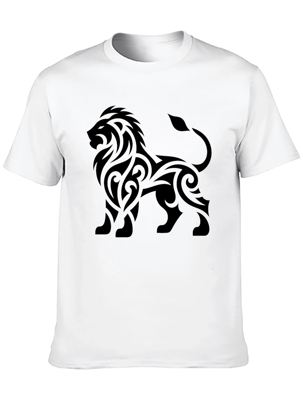Lion Tribal Tattoo Black T-Shirt product image 9
