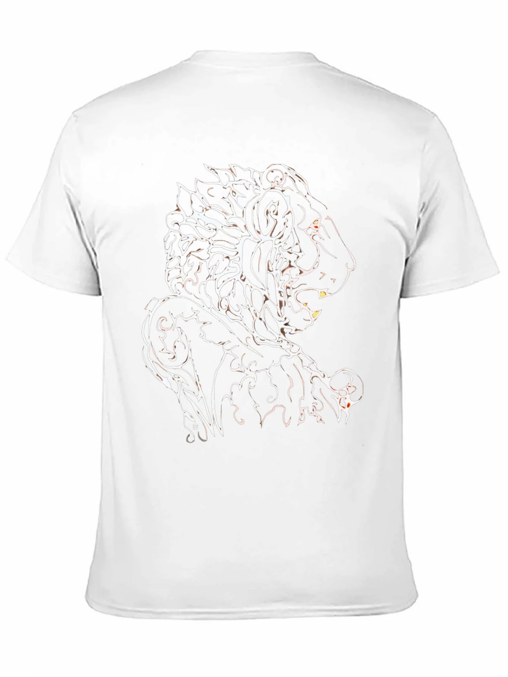 Tribal Lion Graphic Black T-Shirt product image 10