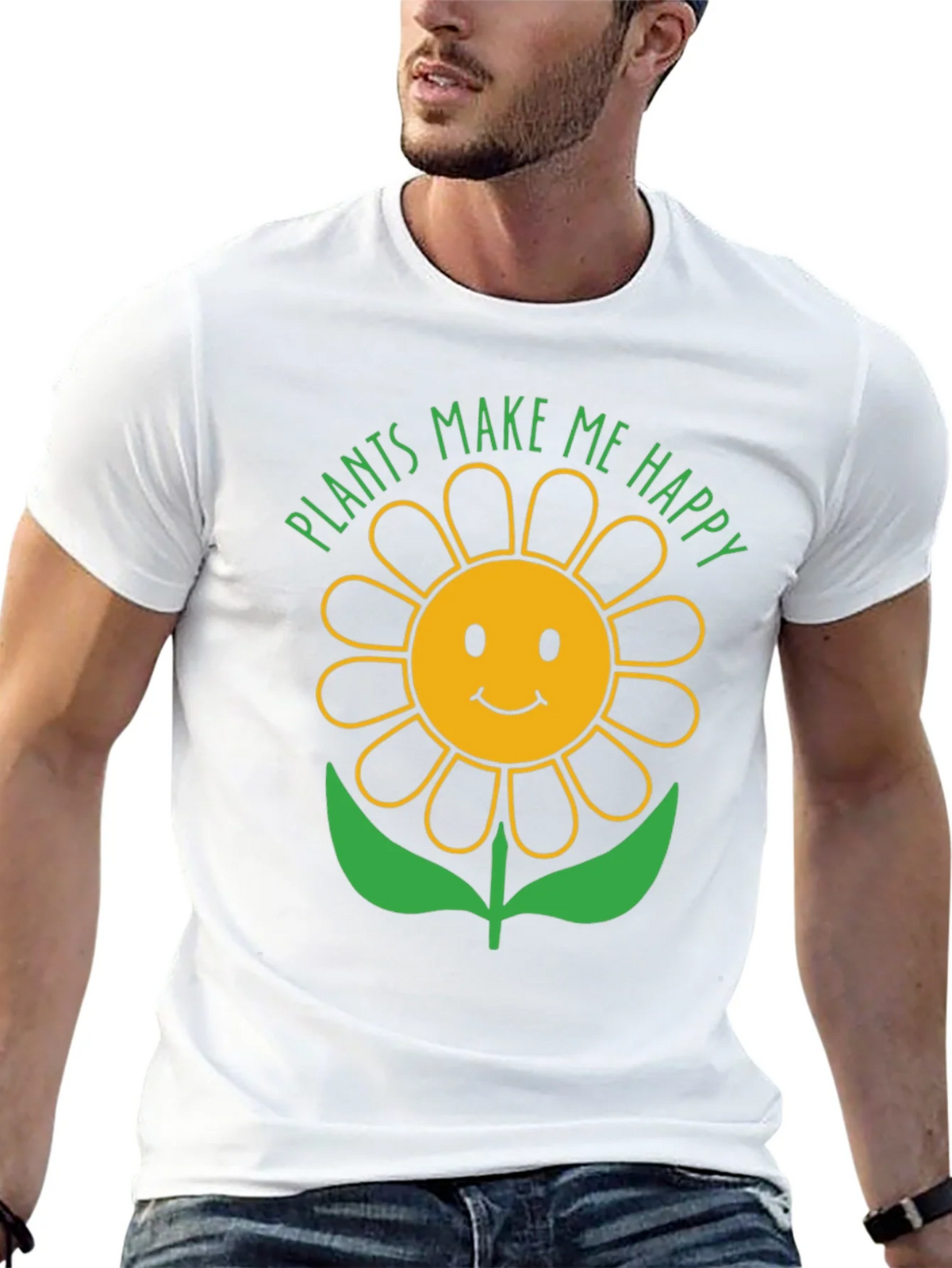 Plants Make Me Happy Sunflower Graphic T-Shirt product image 12