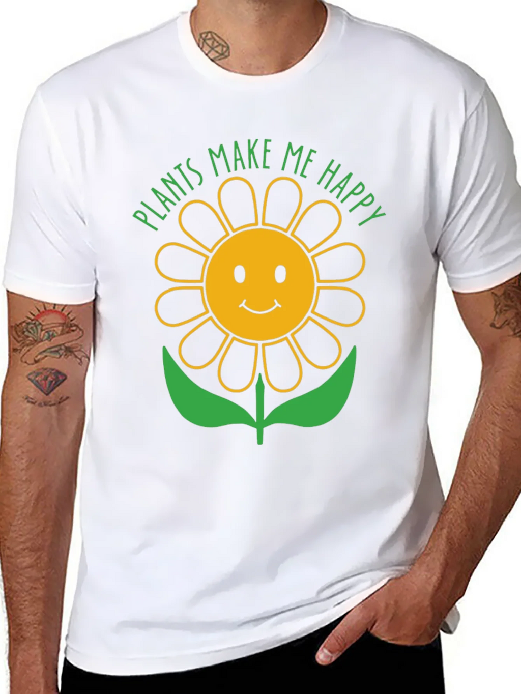 Plants Make Me Happy Sunflower Graphic T-Shirt product image 7