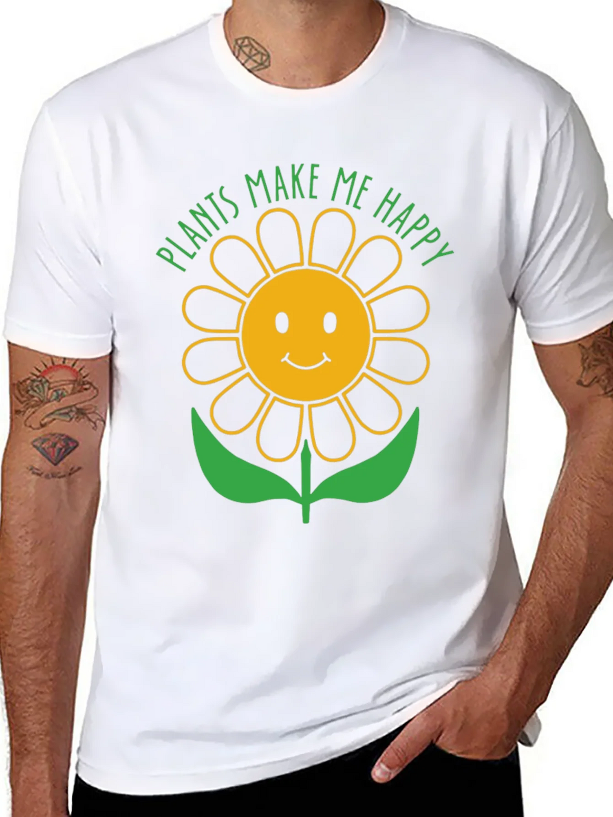 Plants Make Me Happy Sunflower Graphic T-Shirt product image 7