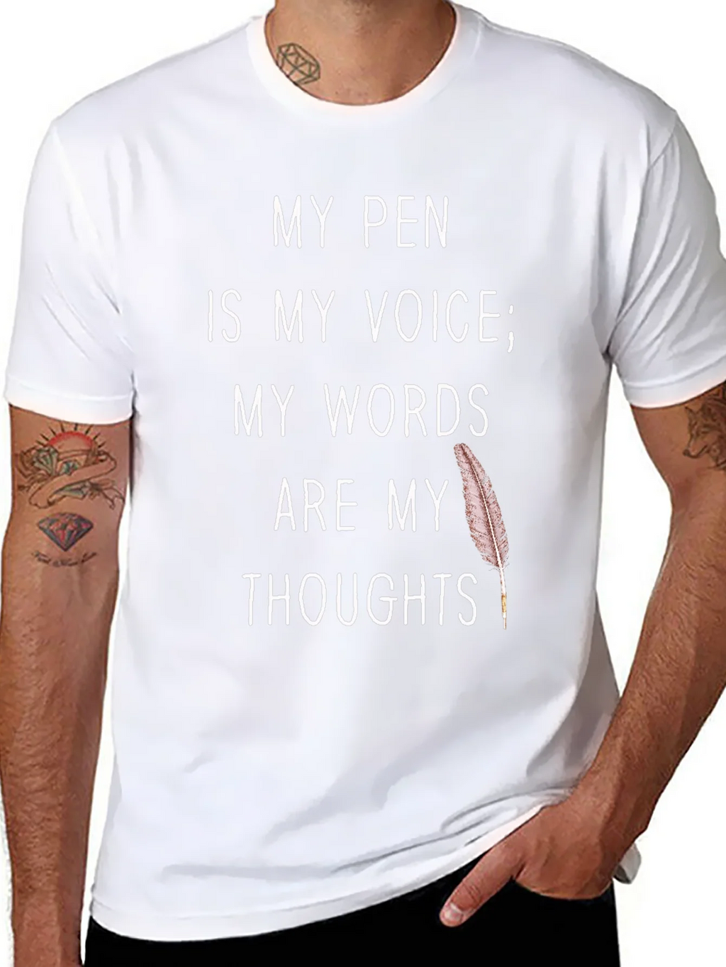 My Pen Is My Voice T-Shirt - Writers Tee product image 7