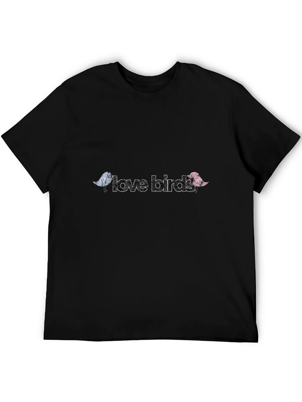 Love Birds Graphic Tee - Black Cotton T-Shirt product image 5