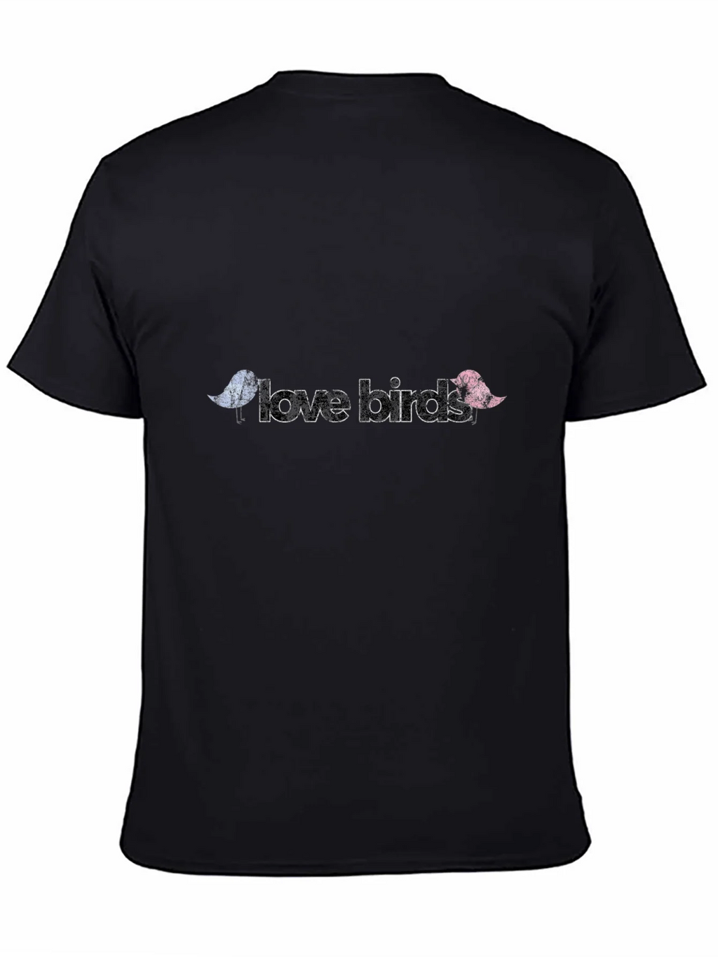 Love Birds Graphic Tee - Black Cotton T-Shirt product image 4