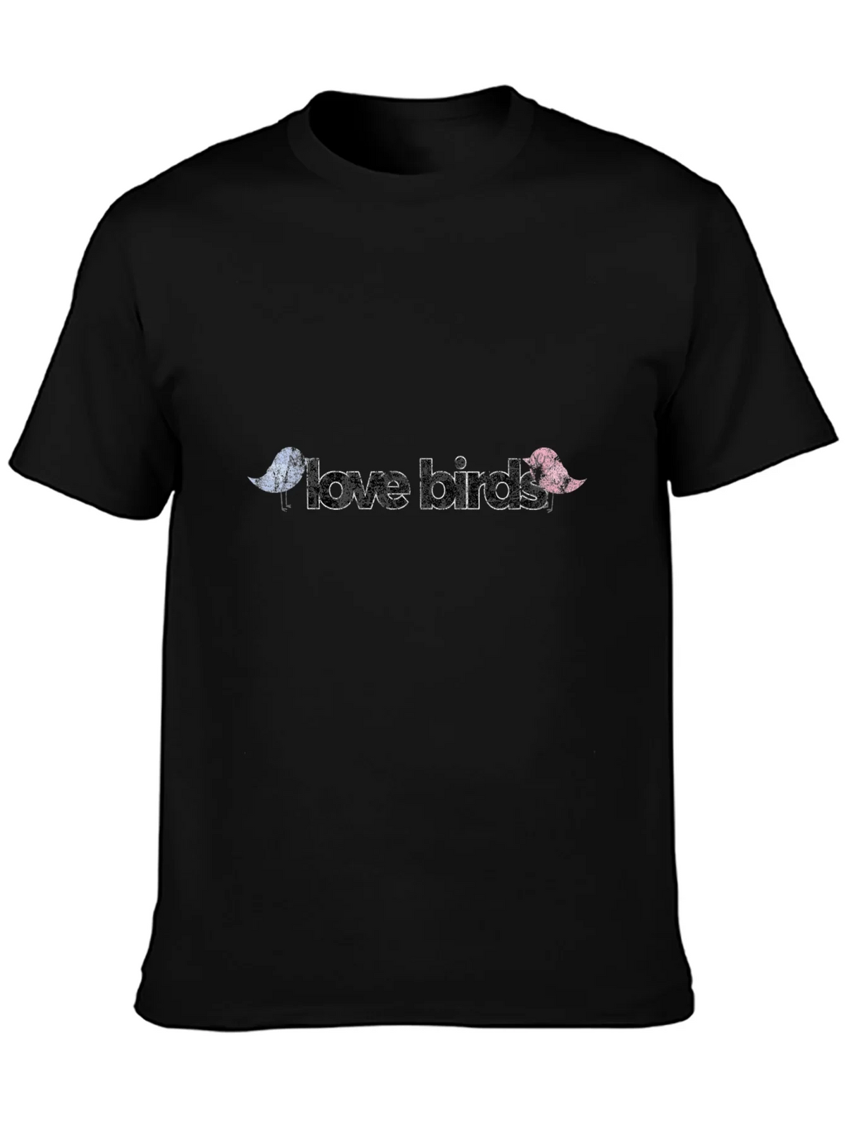 Love Birds Graphic Tee - Black Cotton T-Shirt product image 3