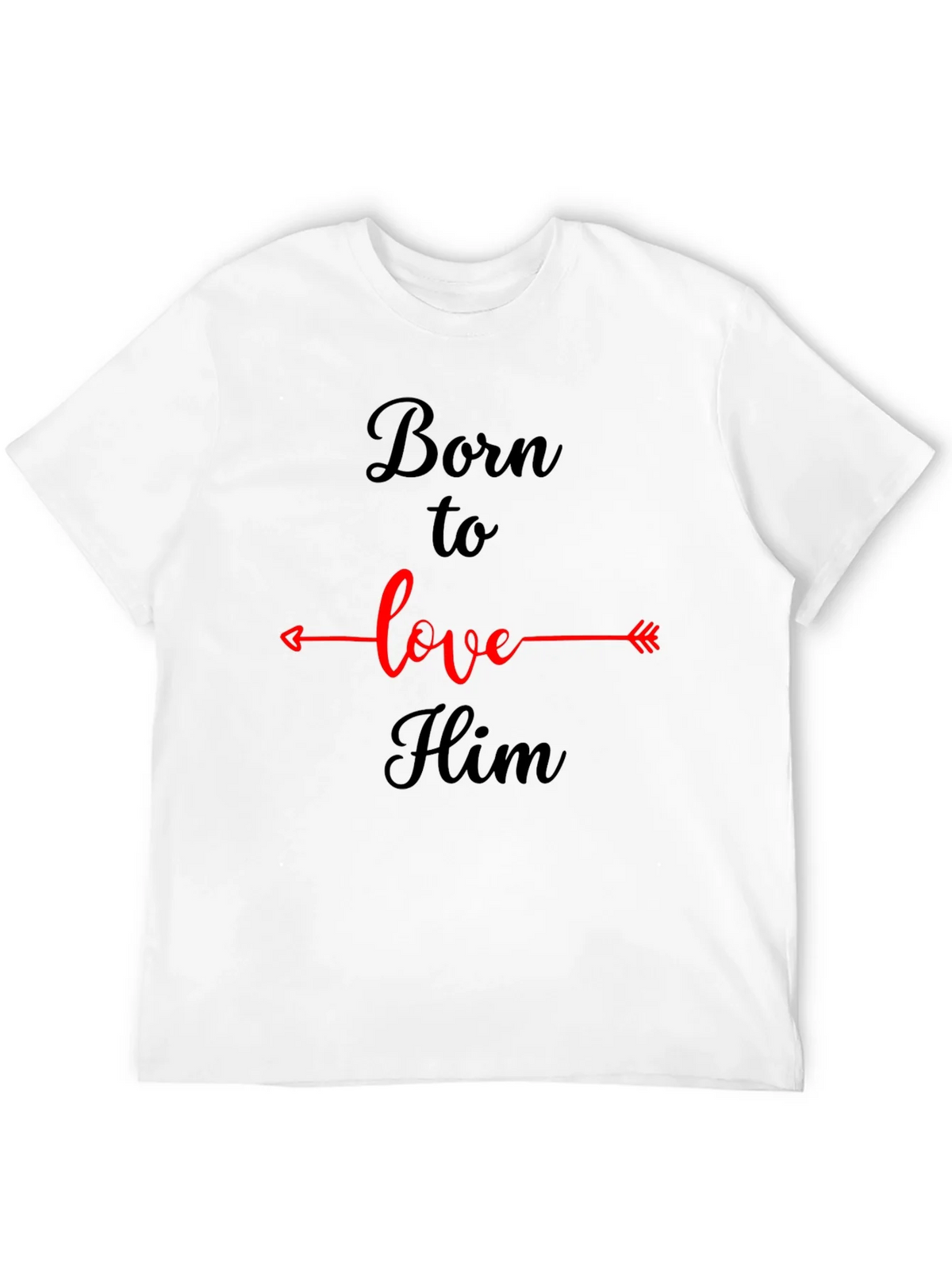 Born to Love Him Graphic Tee - Black Casual T-Shirt product image 7