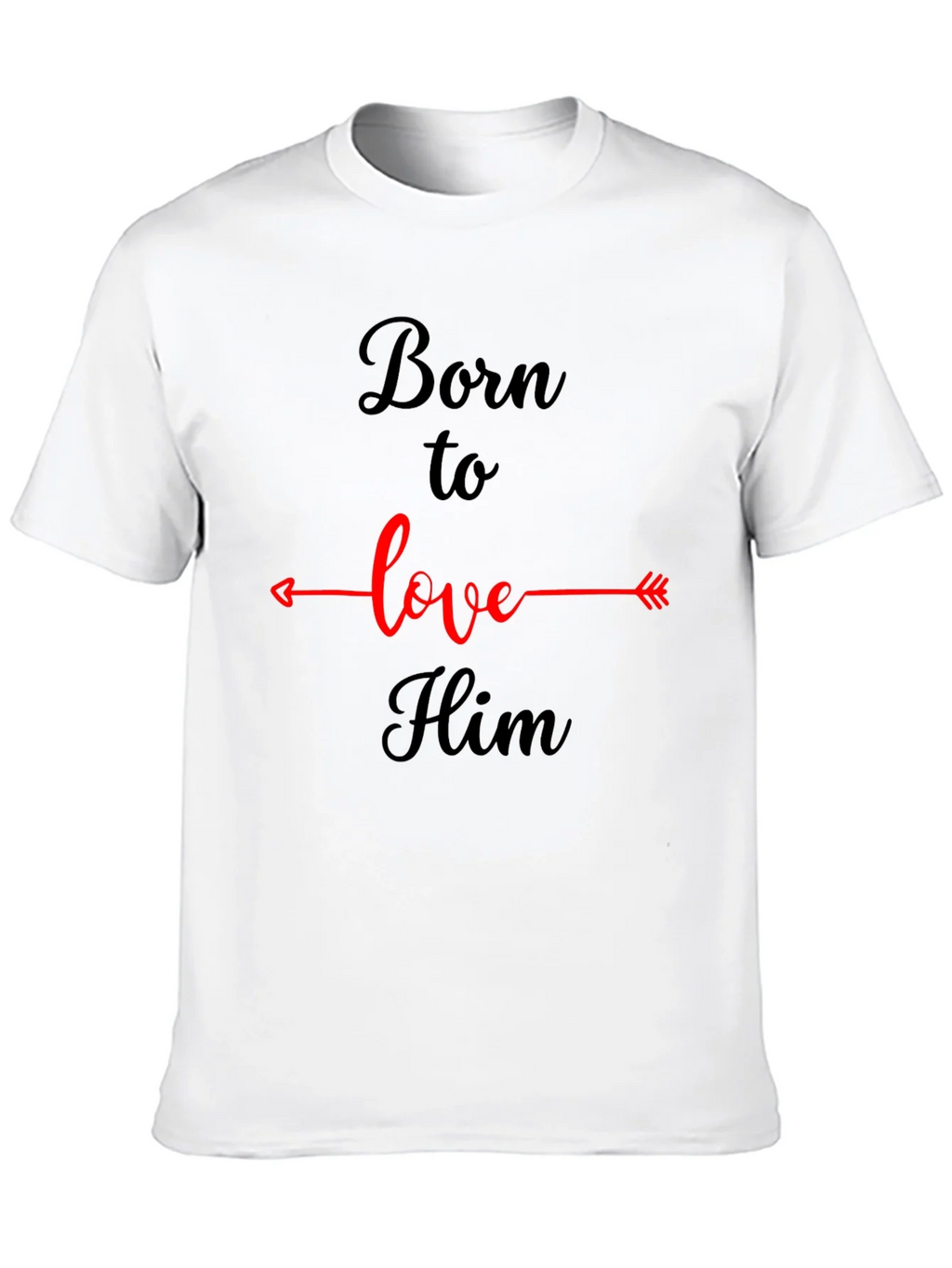 Born to Love Him Graphic Tee - Black Casual T-Shirt product image 6