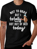 Sloth Out of Bed T-Shirt - Funny Sleepy Tee product image 1