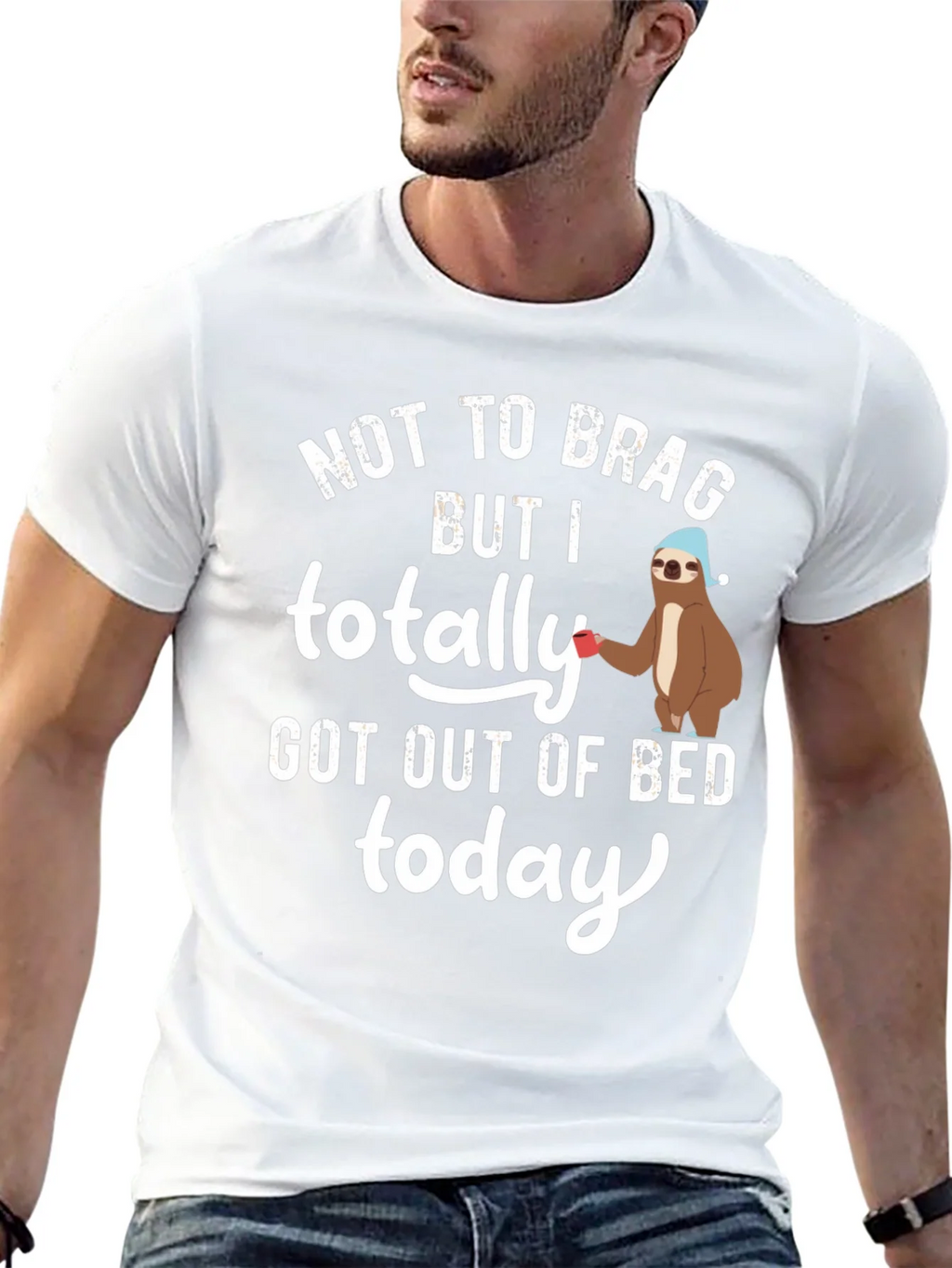 Sloth Out of Bed T-Shirt - Funny Sleepy Tee product image 12