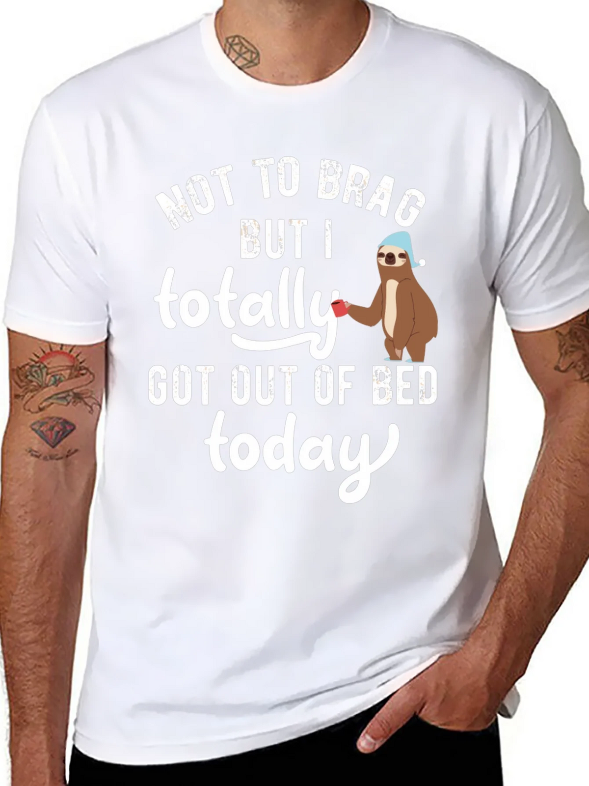 Sloth Out of Bed T-Shirt - Funny Sleepy Tee product image 7