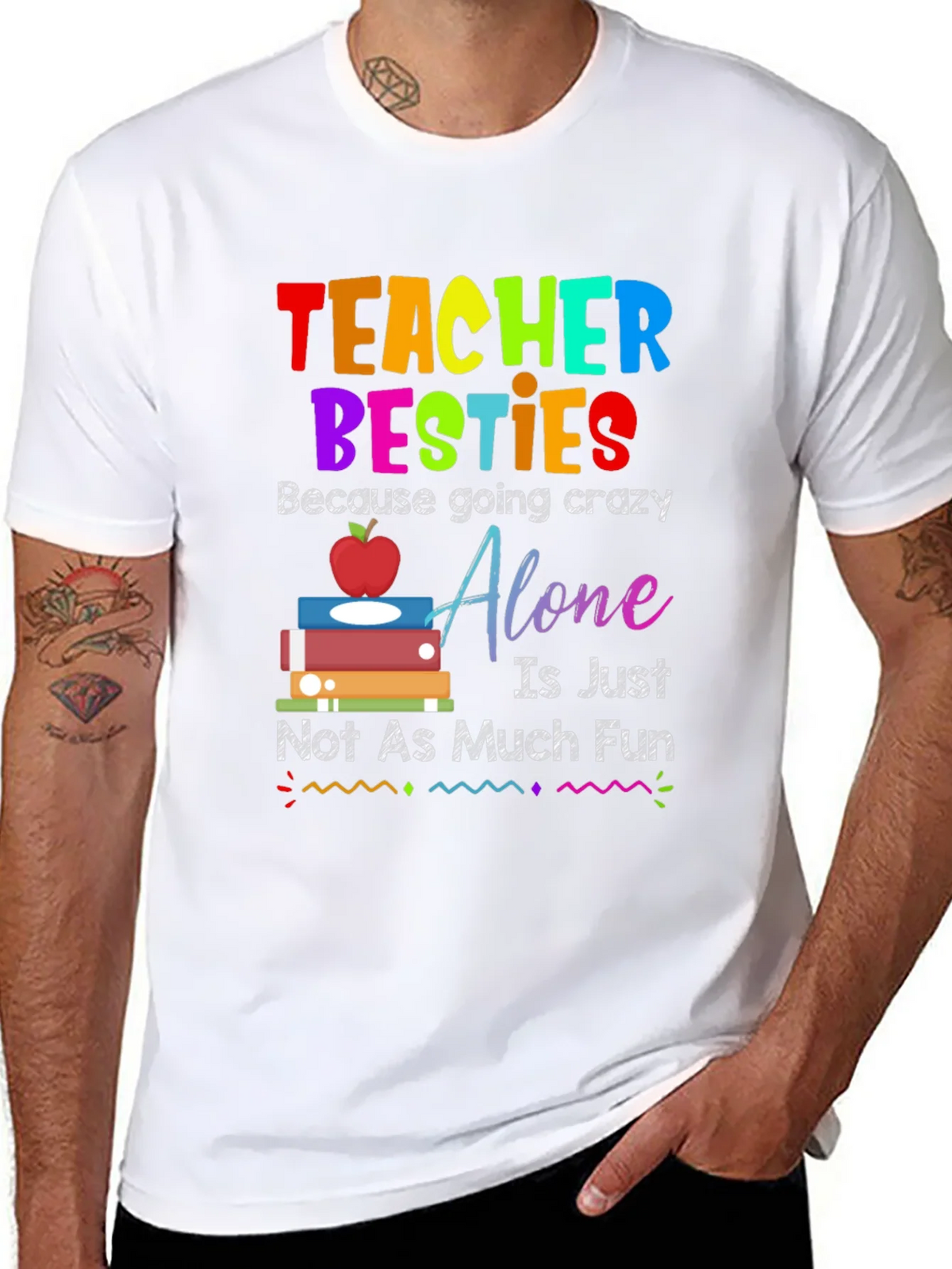 Teacher Besties T-Shirt - Crazy Fun product image 7