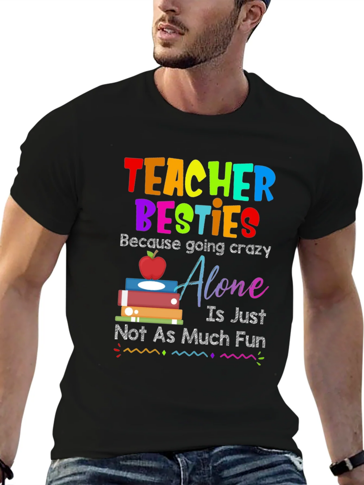 Teacher Besties T-Shirt - Crazy Fun product image 6