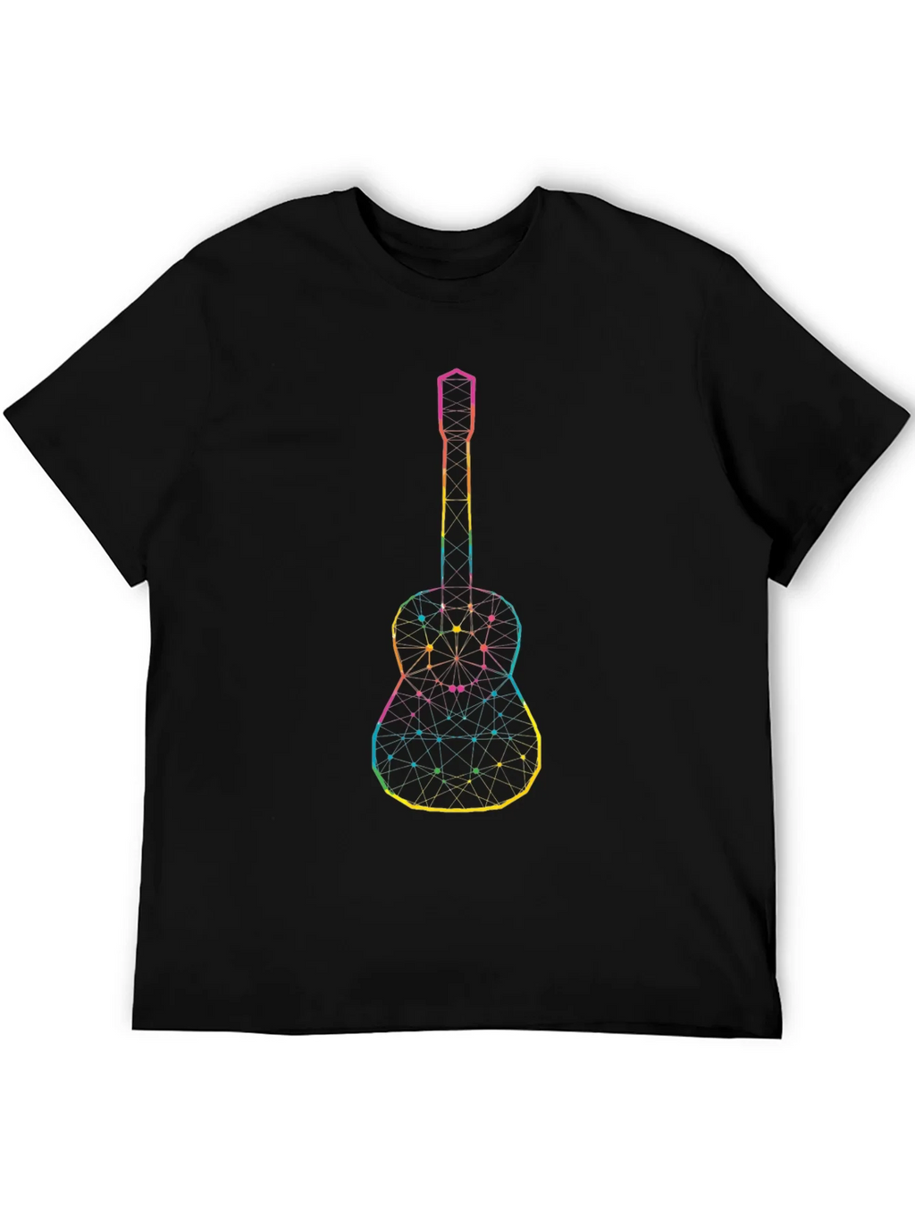 Geometric Guitar Graphic Black Tee product image 5