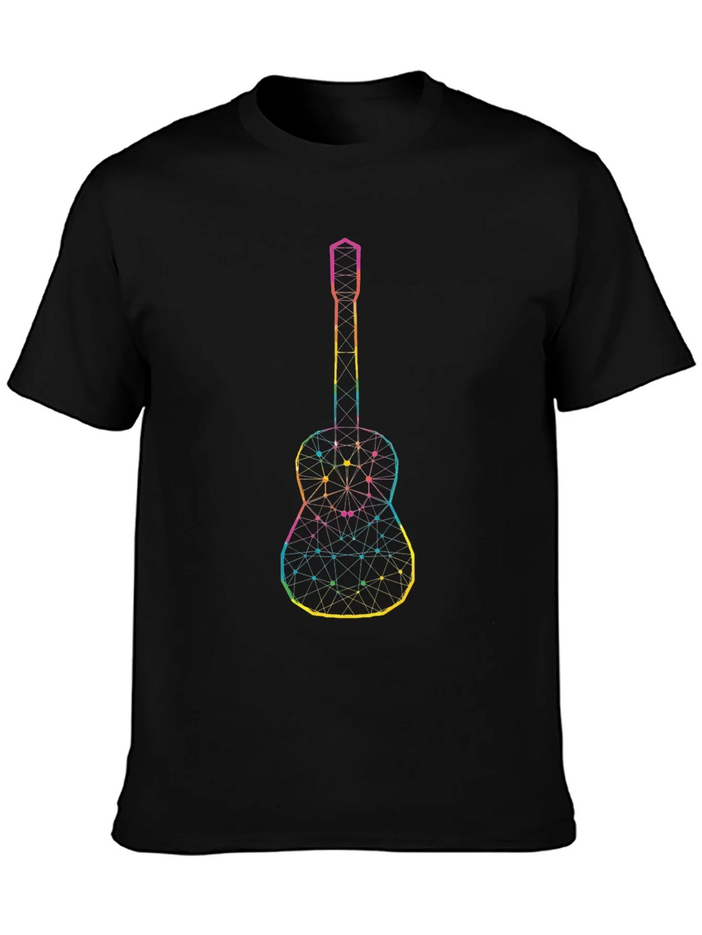 Geometric Guitar Graphic Black Tee product image 3