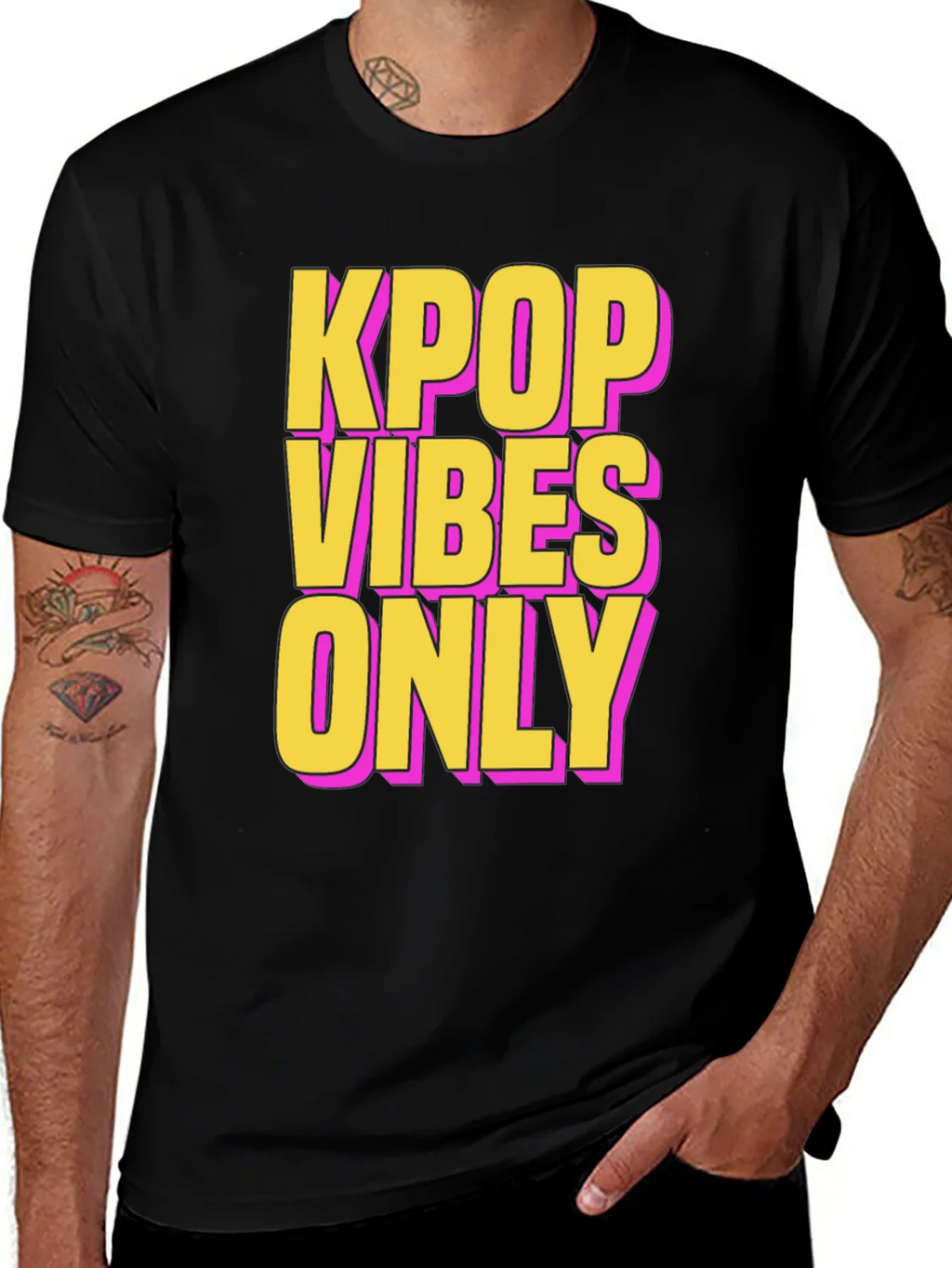 Kpop Vibes Only Graphic Tee - Black product image 1
