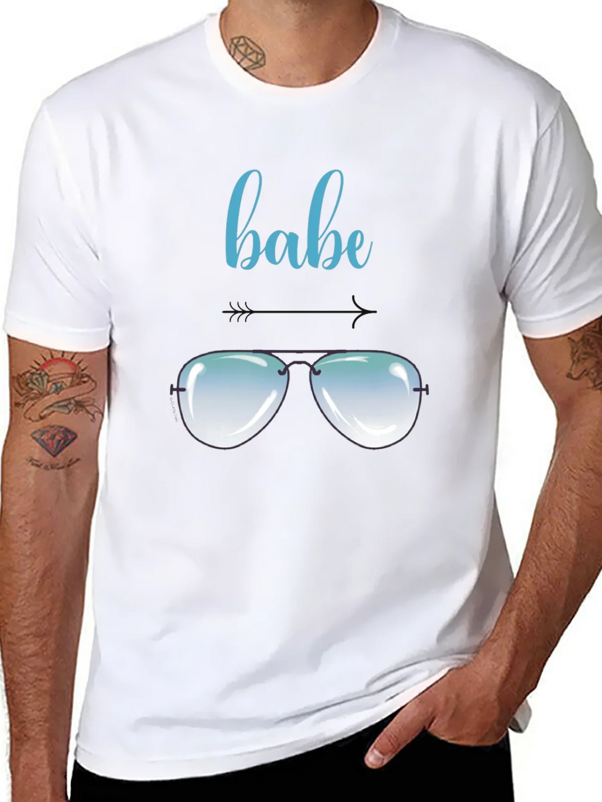 Cool Babe Aviator Sunglasses Graphic T-Shirt product image 7