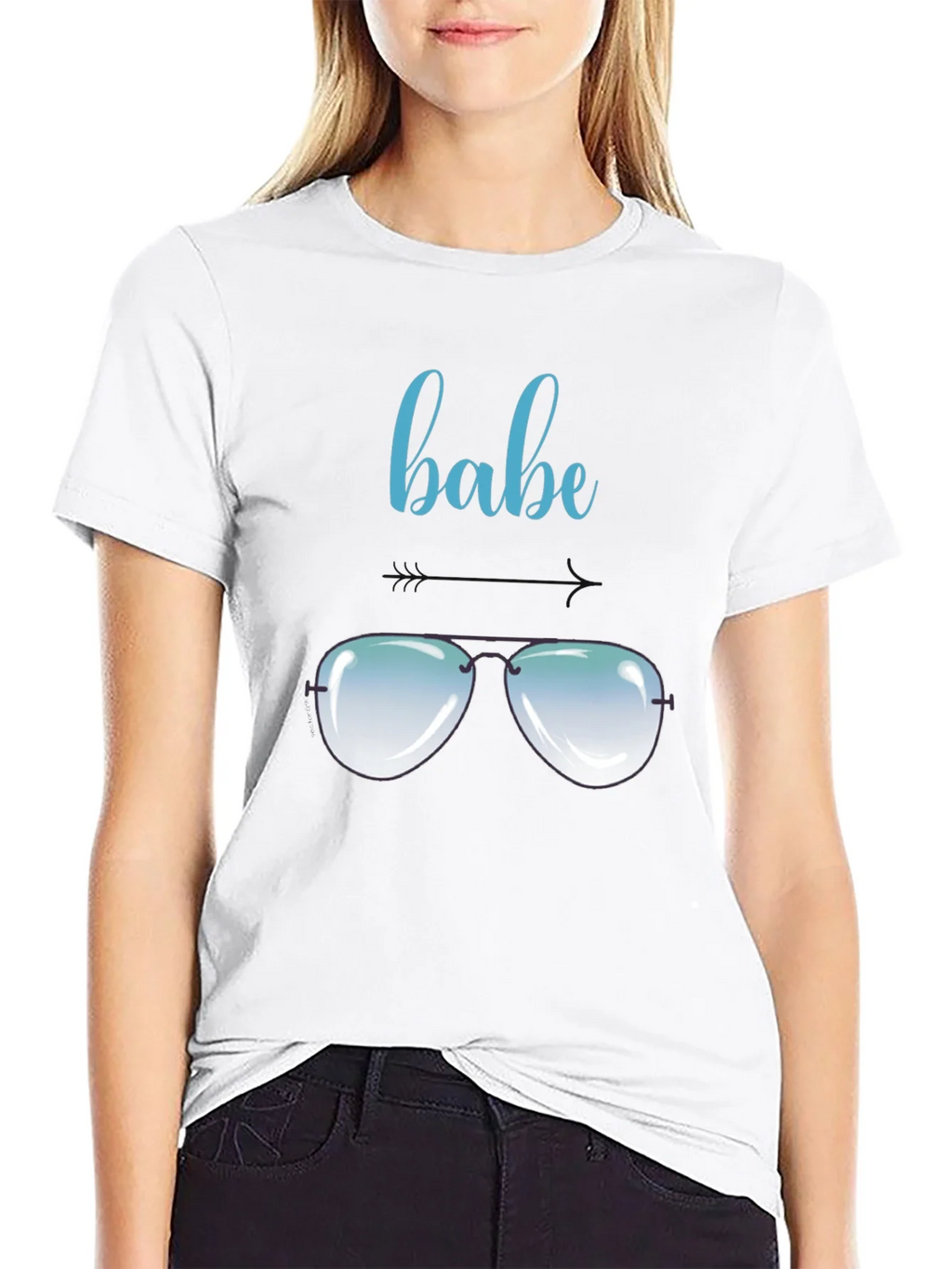 Cool Babe Aviator Sunglasses Graphic T-Shirt product image 8