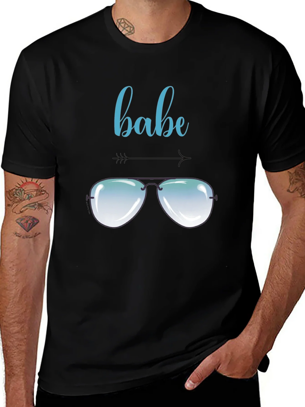 Cool Babe Aviator Sunglasses Graphic T-Shirt product image 1