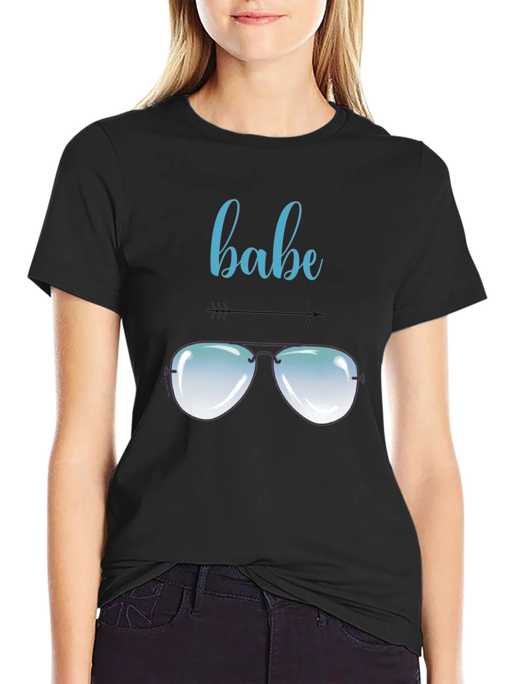 Cool Babe Aviator Sunglasses Graphic T-Shirt product image 2