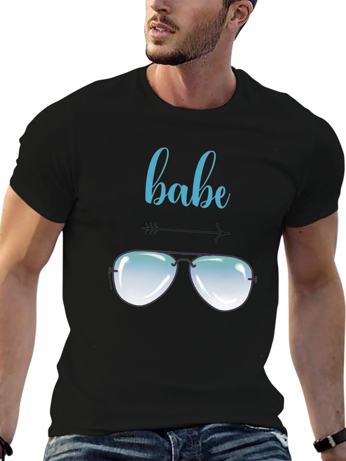 Cool Babe Aviator Sunglasses Graphic T-Shirt product image 6