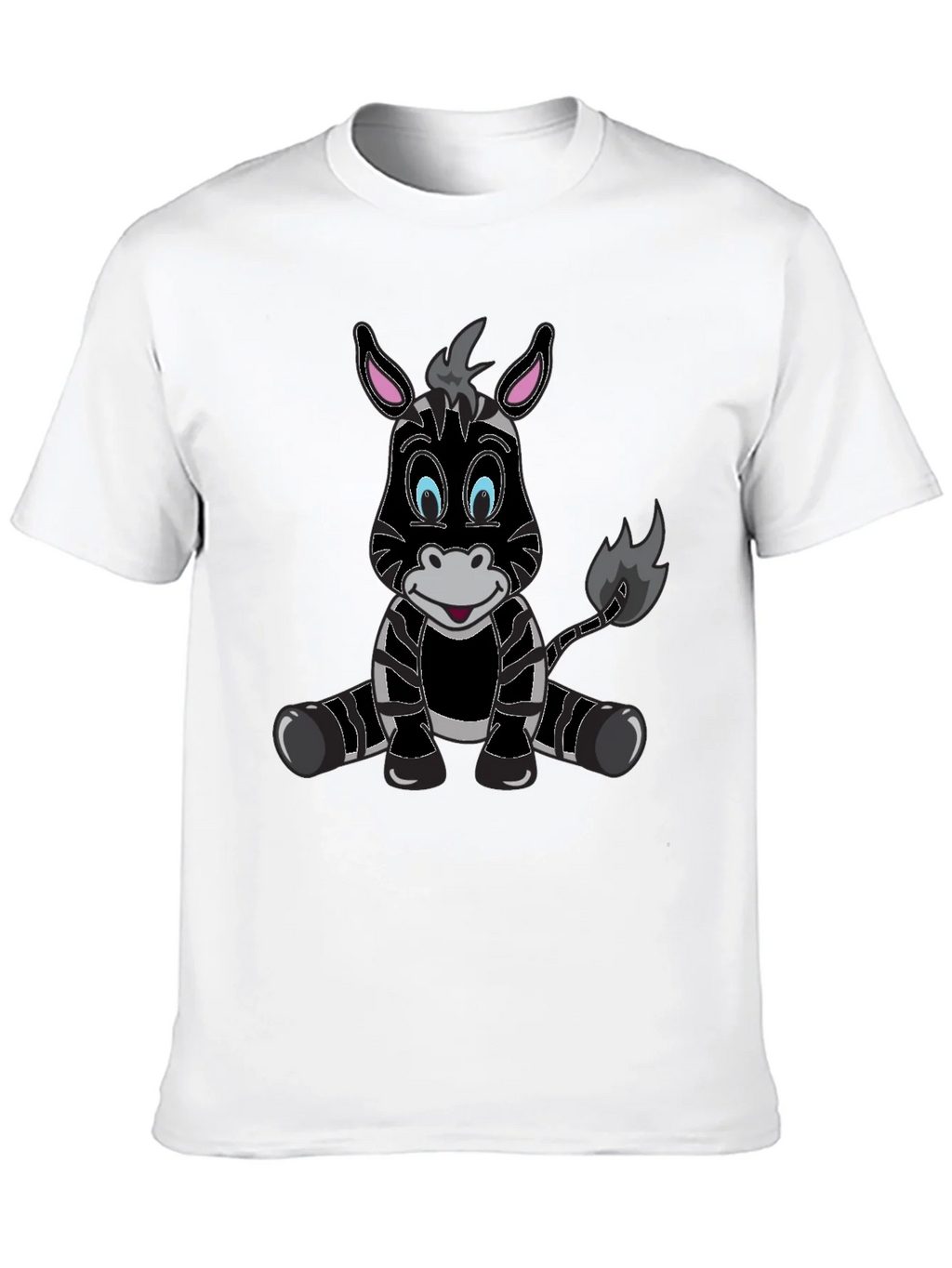 Cartoon Zebra Graphic Tee - Mens Black T-Shirt product image 9
