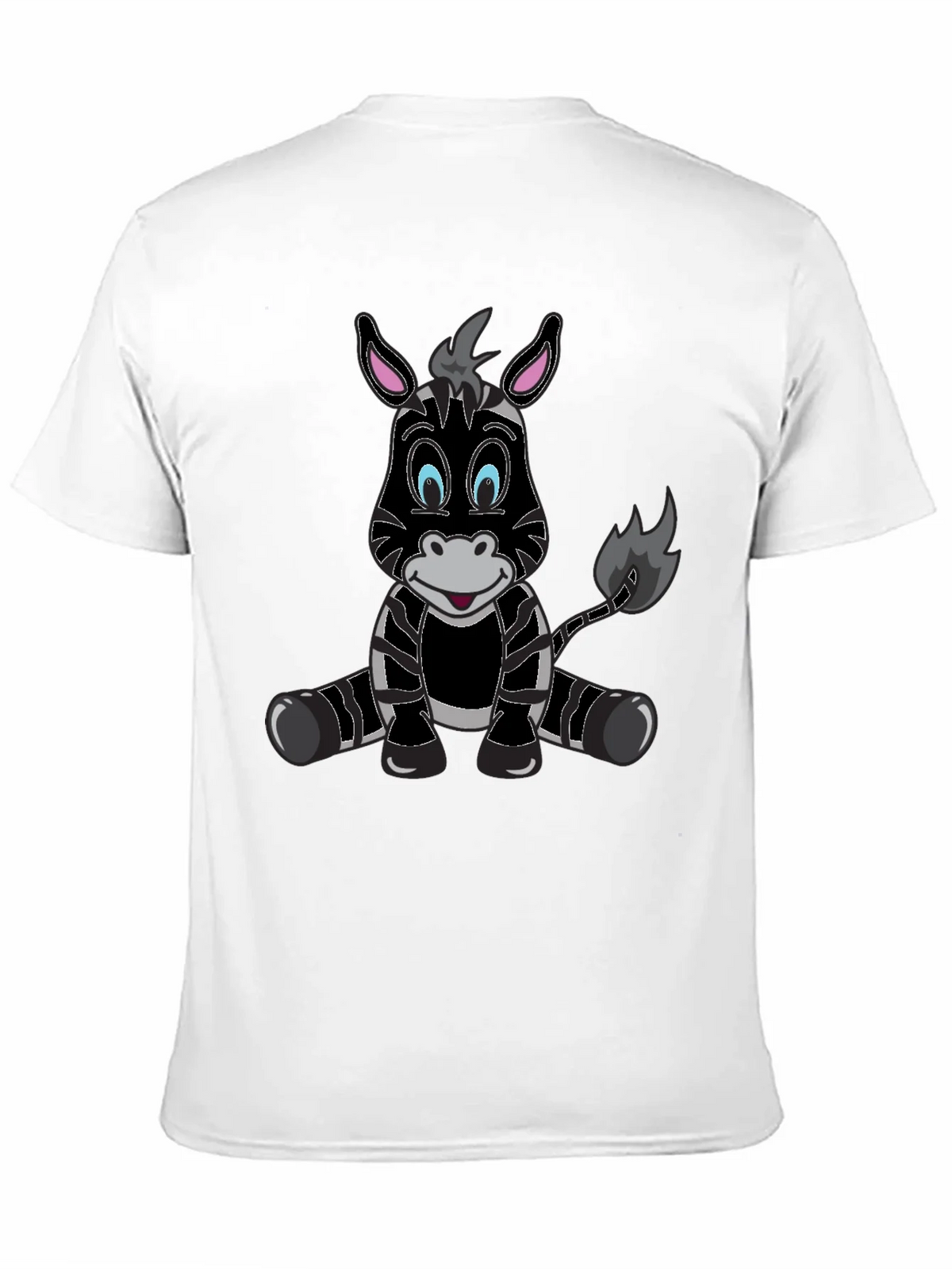 Cartoon Zebra Graphic Tee - Mens Black T-Shirt product image 10