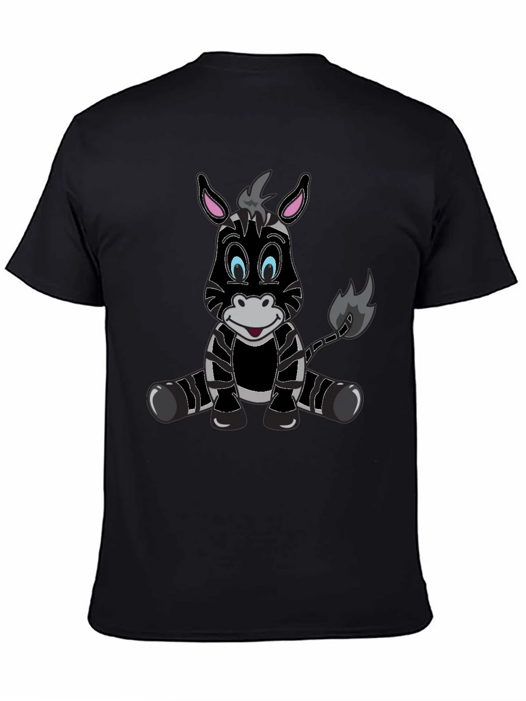Cartoon Zebra Graphic Tee - Mens Black T-Shirt product image 4