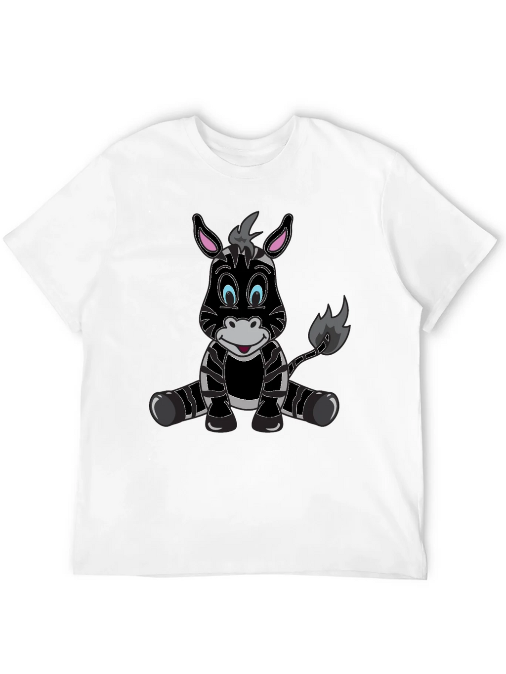 Cartoon Zebra Graphic Tee - Mens Black T-Shirt product image 11