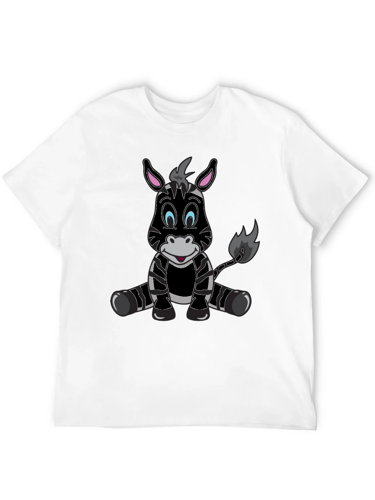 Cartoon Zebra Graphic Tee - Mens Black T-Shirt product image 11
