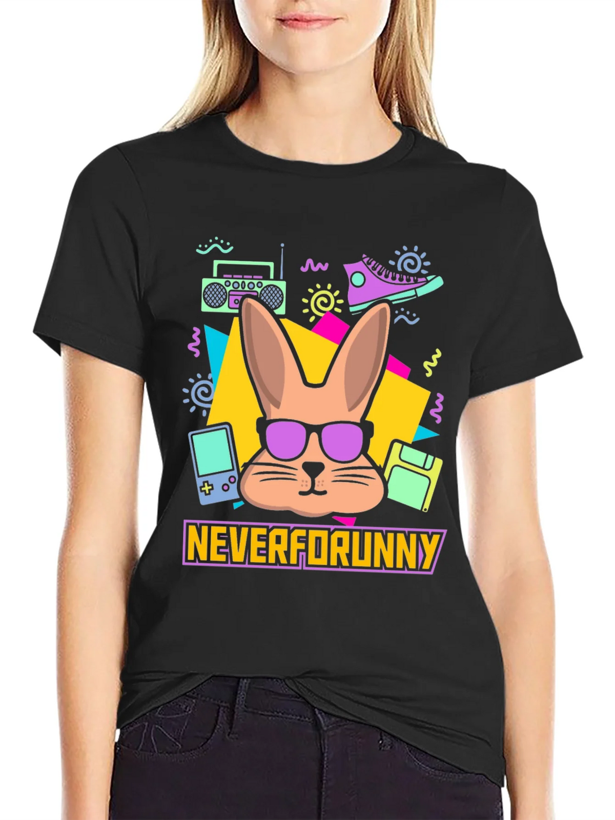 Neverforunny Bunny Retro T-Shirt product image 2