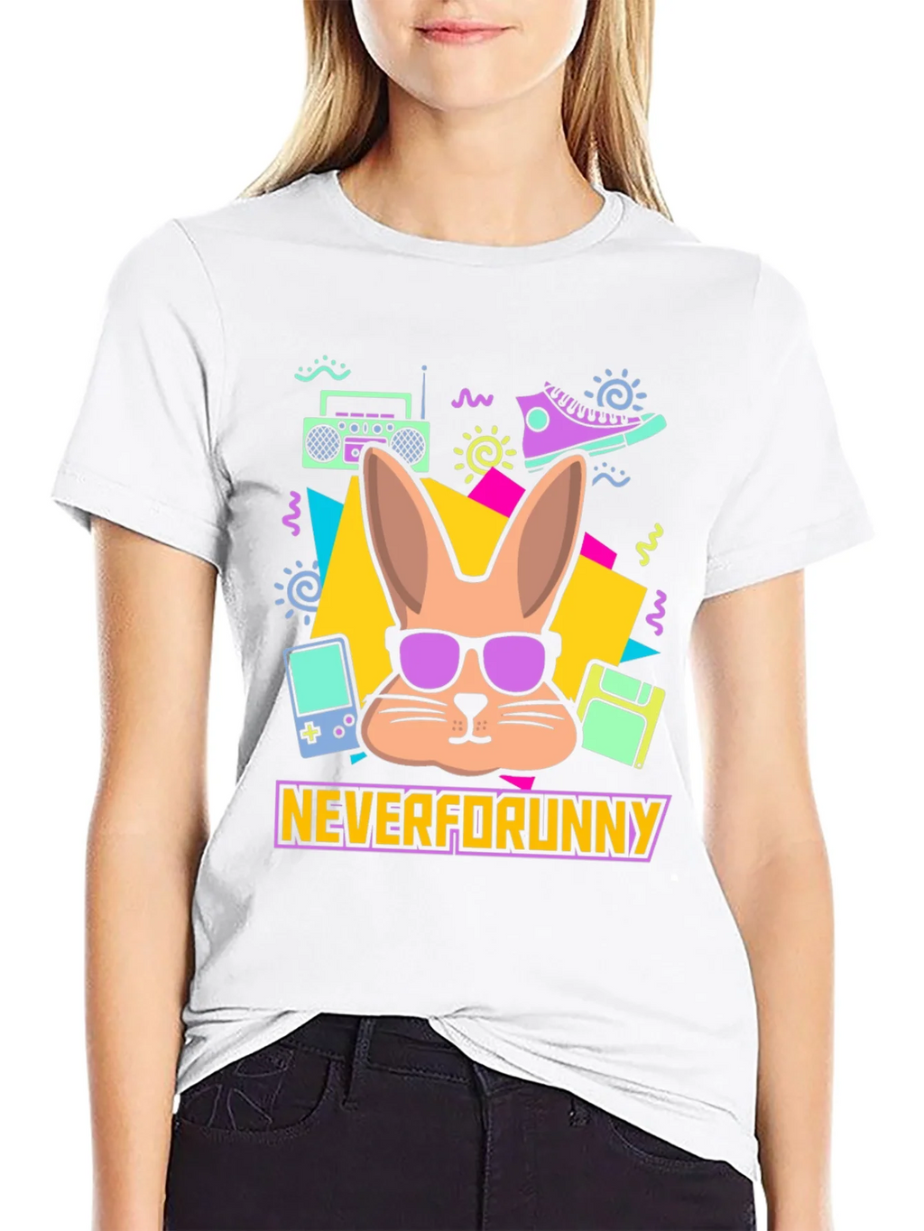 Neverforunny Bunny Retro T-Shirt product image 8