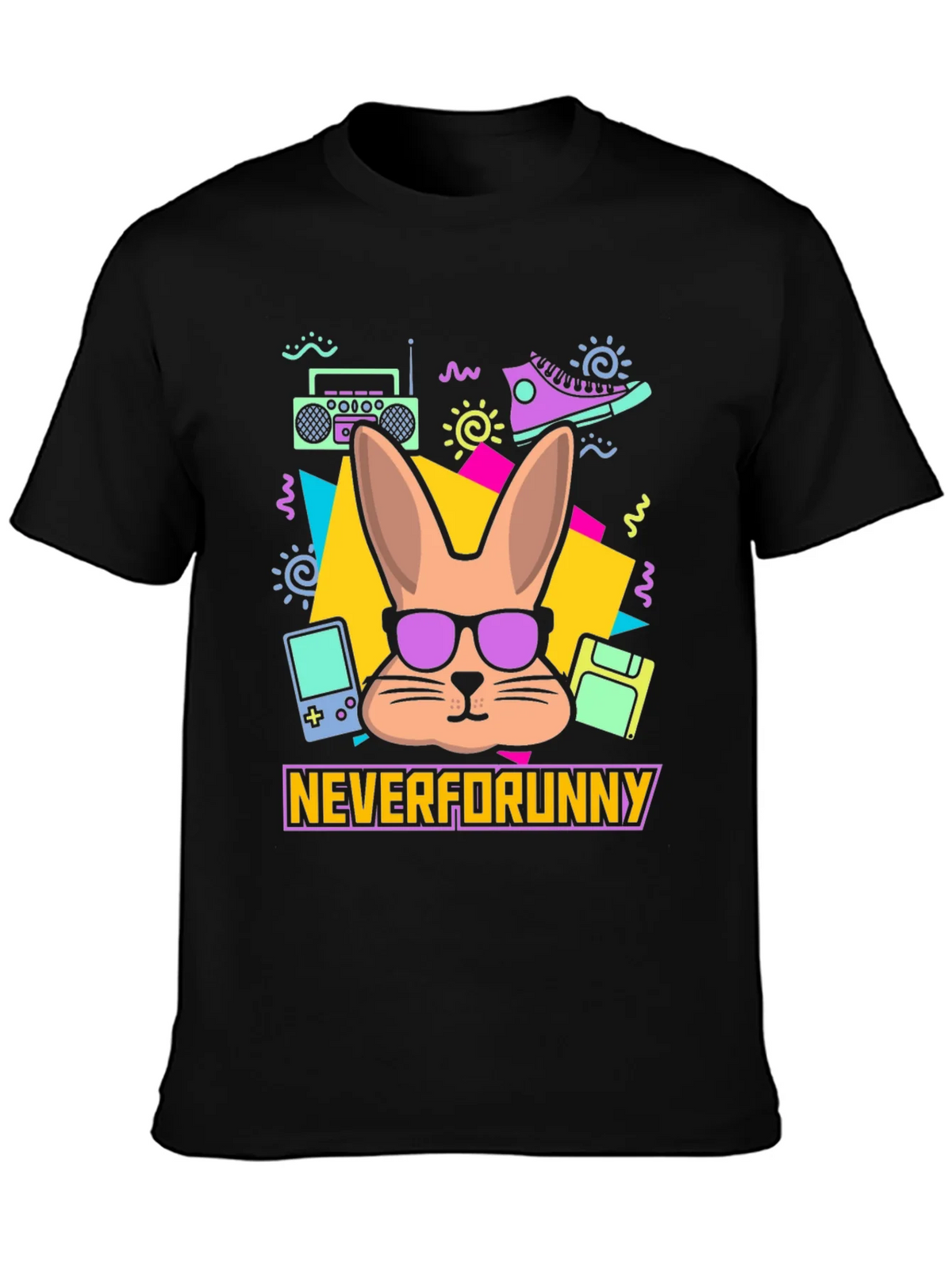 Neverforunny Bunny Retro T-Shirt product image 3