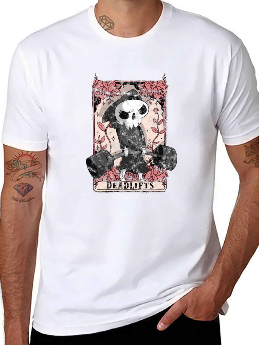 Grim Reaper Deadlifts Black T-Shirt product image 5